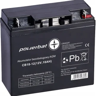 AKUMULATOR AGM POWERBRAT CB 12V 18Ah